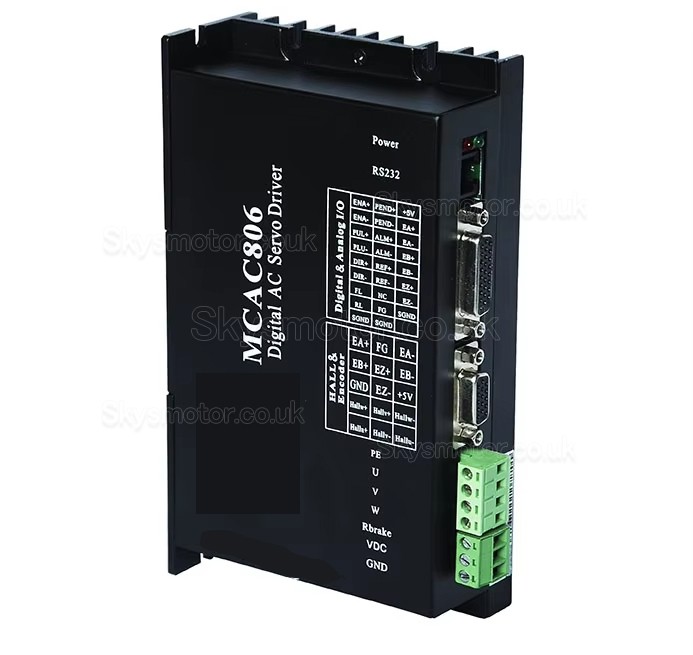 400W AC Servo Motor & Driver Kit MCAC806+60ASM400 60V 8.4A 1.27N.m 220V 3000RPM with MCAC806 Servo Driver